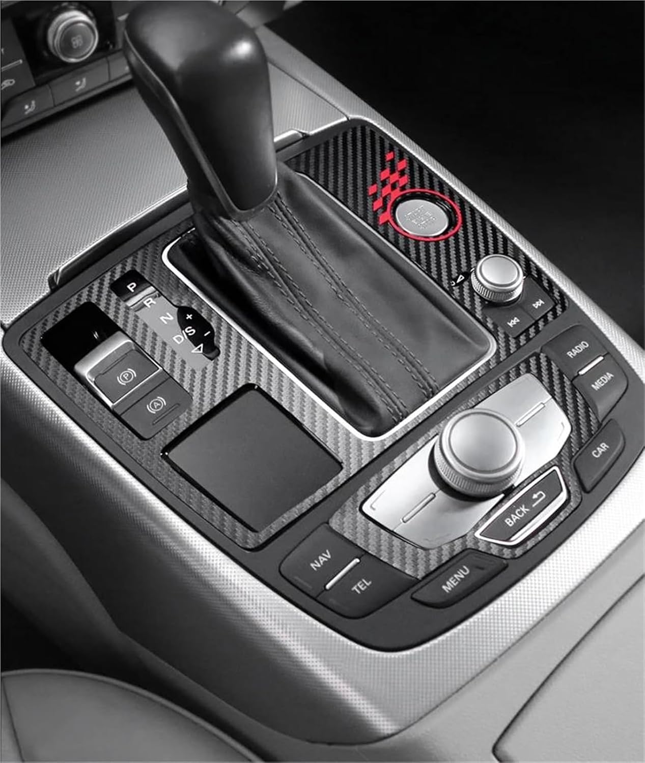PGOGECEKOA 用 A6 C7 A7 4G8 2012-2018 車のインテリアセンターコンソールギアシフターパネルトリム保護