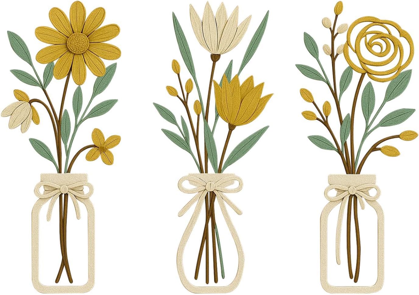 Metal Flower Wall Decor - Boho Colorful Vase Art Signs for Living Room Dining Room, Rustic Floral Minimalist Hanging Art Decor for Farmhouse Home Office, Modern Housewarming Christmas Gifts for Women