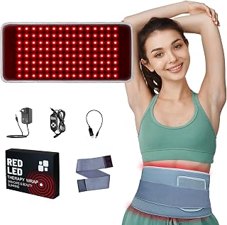 Red Light Therapy Belt Near Infrared Light Therapy for Body Weight Loss 660nm&850nm lipo Belt at Home Contour Light Machine for Pain lipo wrap for Back Shoulder Waist Muscle Pain Relief