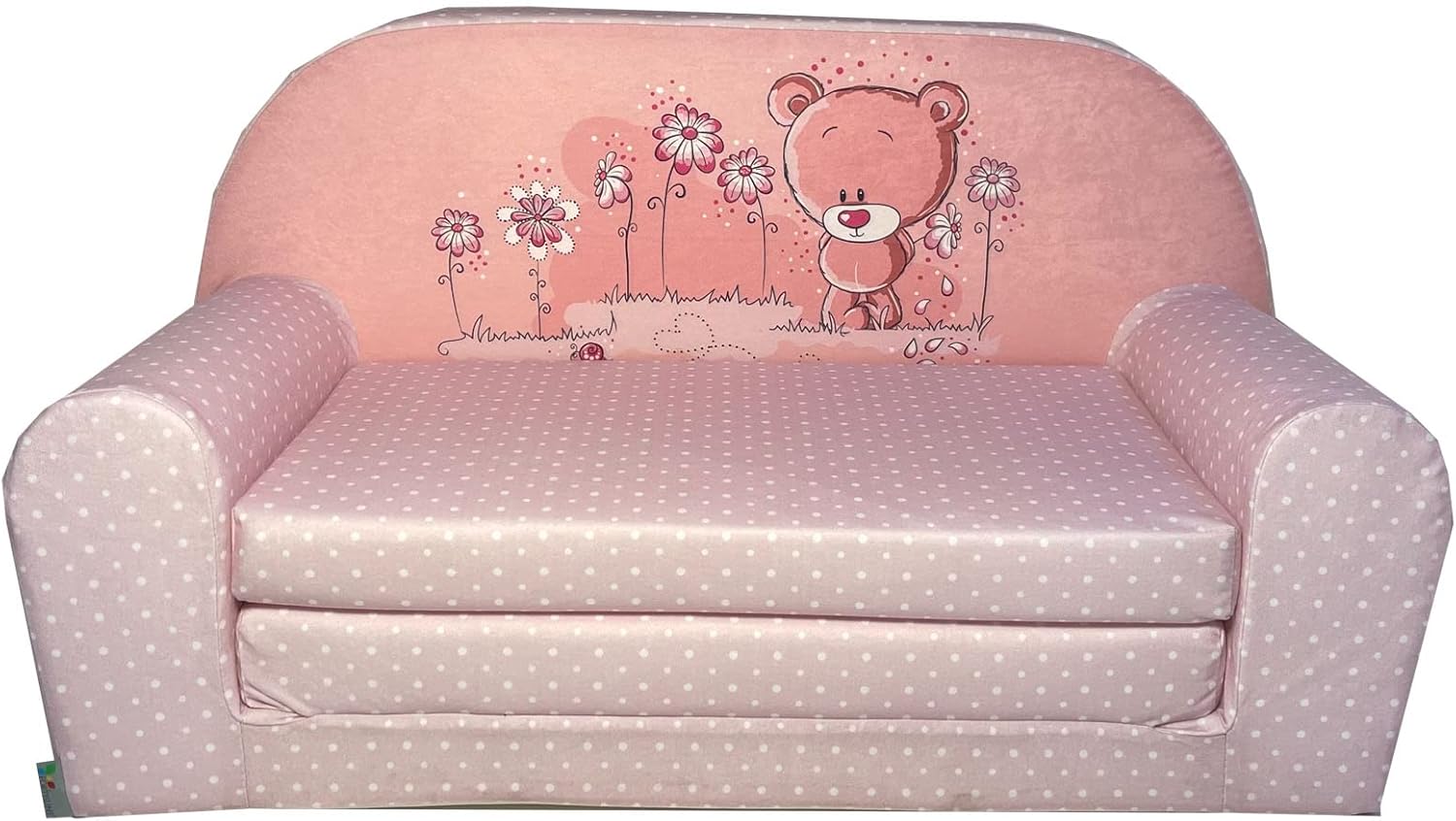 Divano Letto Pieghevole Bambini 100x60cm - 2 In 1 Con Schiuma E Cuscino