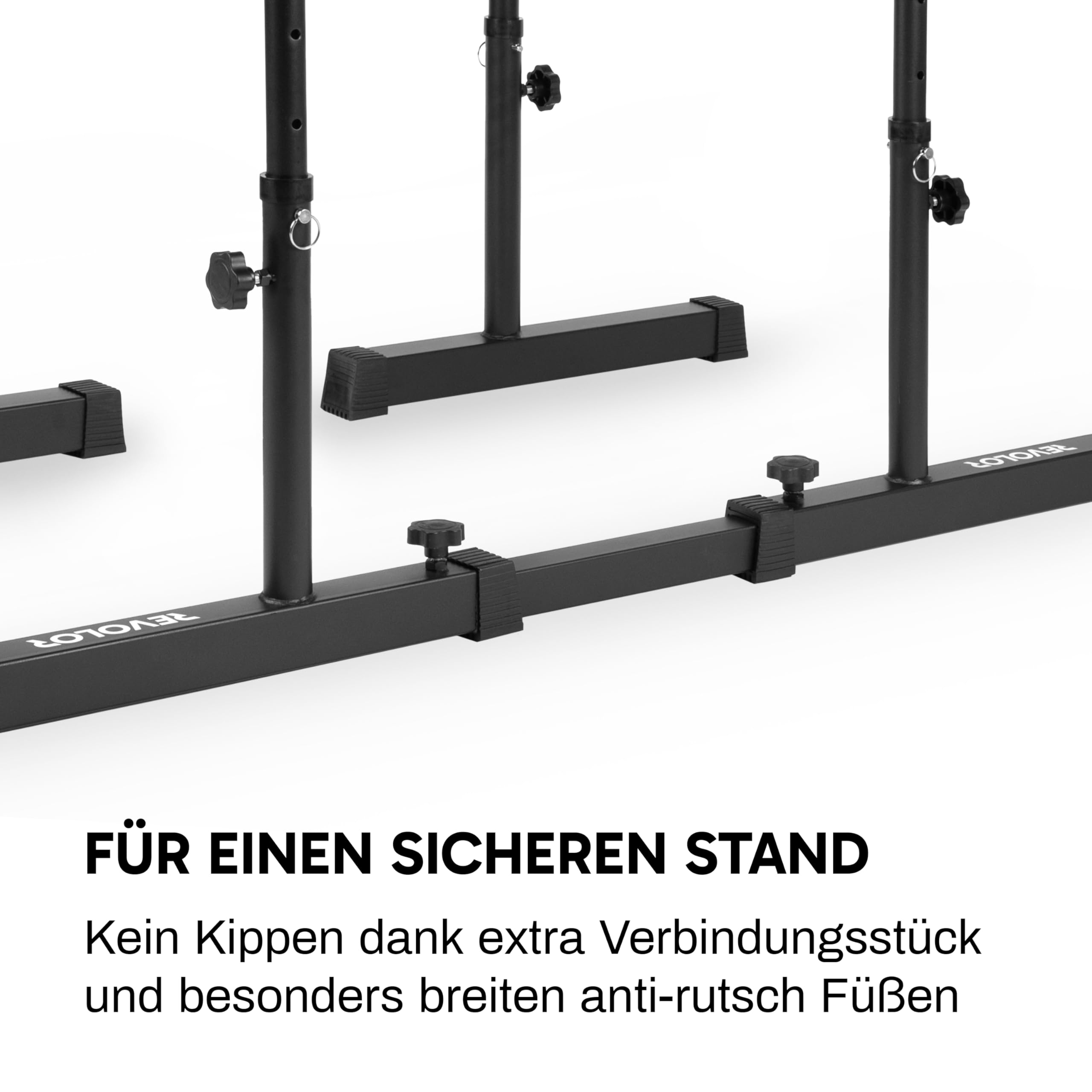 Dip Station Bar Barren – Höhenverstellbar, Breitenverstellbar, bis 200 kg belastbar – mit Verbindungsstück, rutschfest – für Calisthenics, Dips & Krafttraining