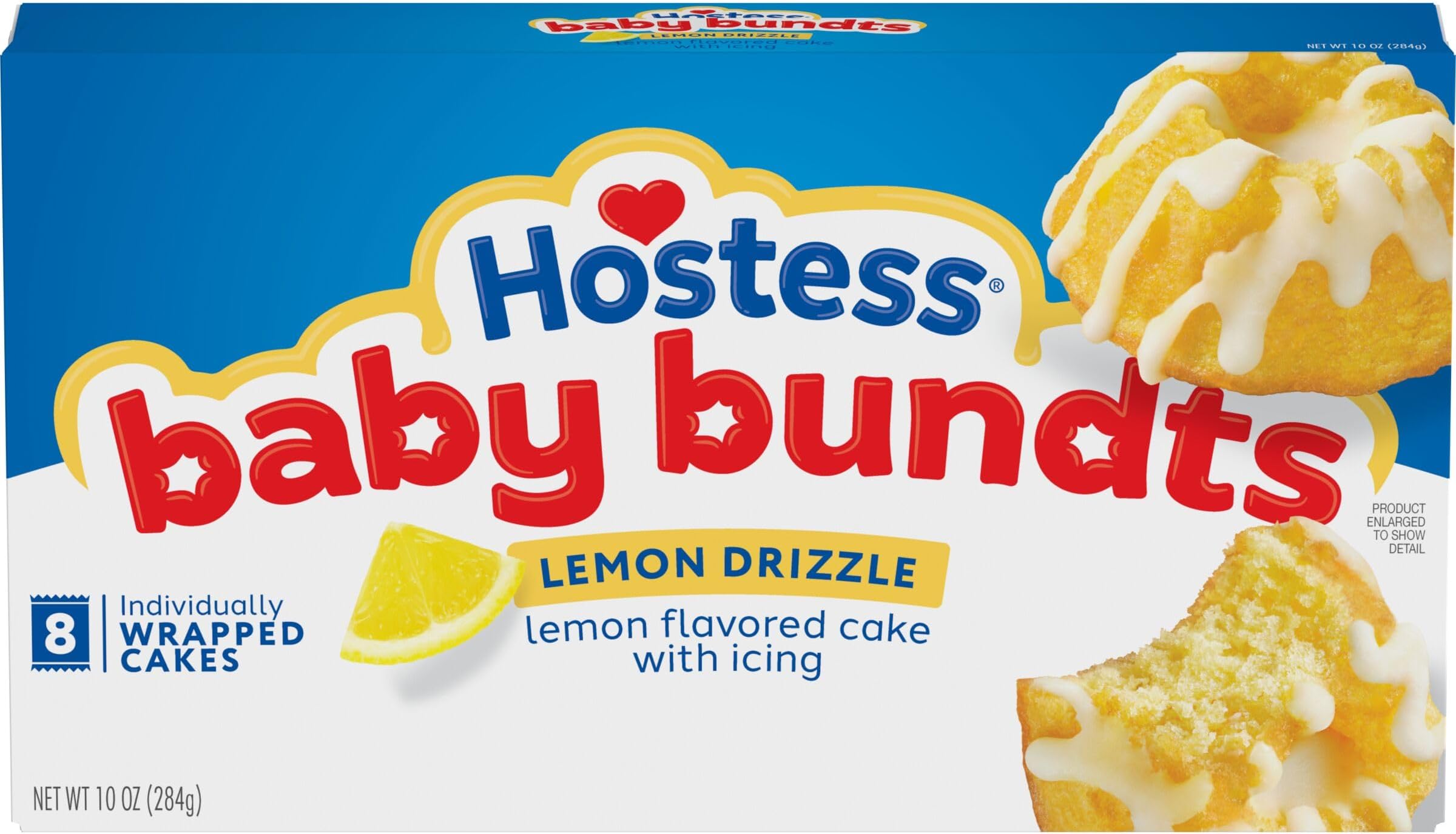 Baby Bundts, Lemon Drizzle Flavored Mini Cakes, 10 oz. Box, 8 Count