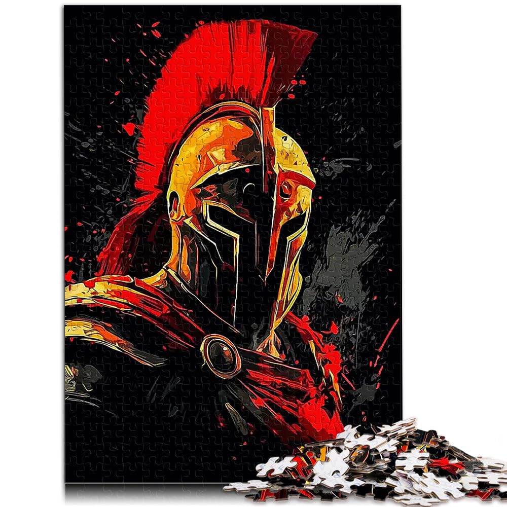 Puzzle 1000 pezzi per adolescenti soldato guerriero spartano Sfida di gioco educativo giocattolo Decorazioni e regali unici per la casa 52x38cm