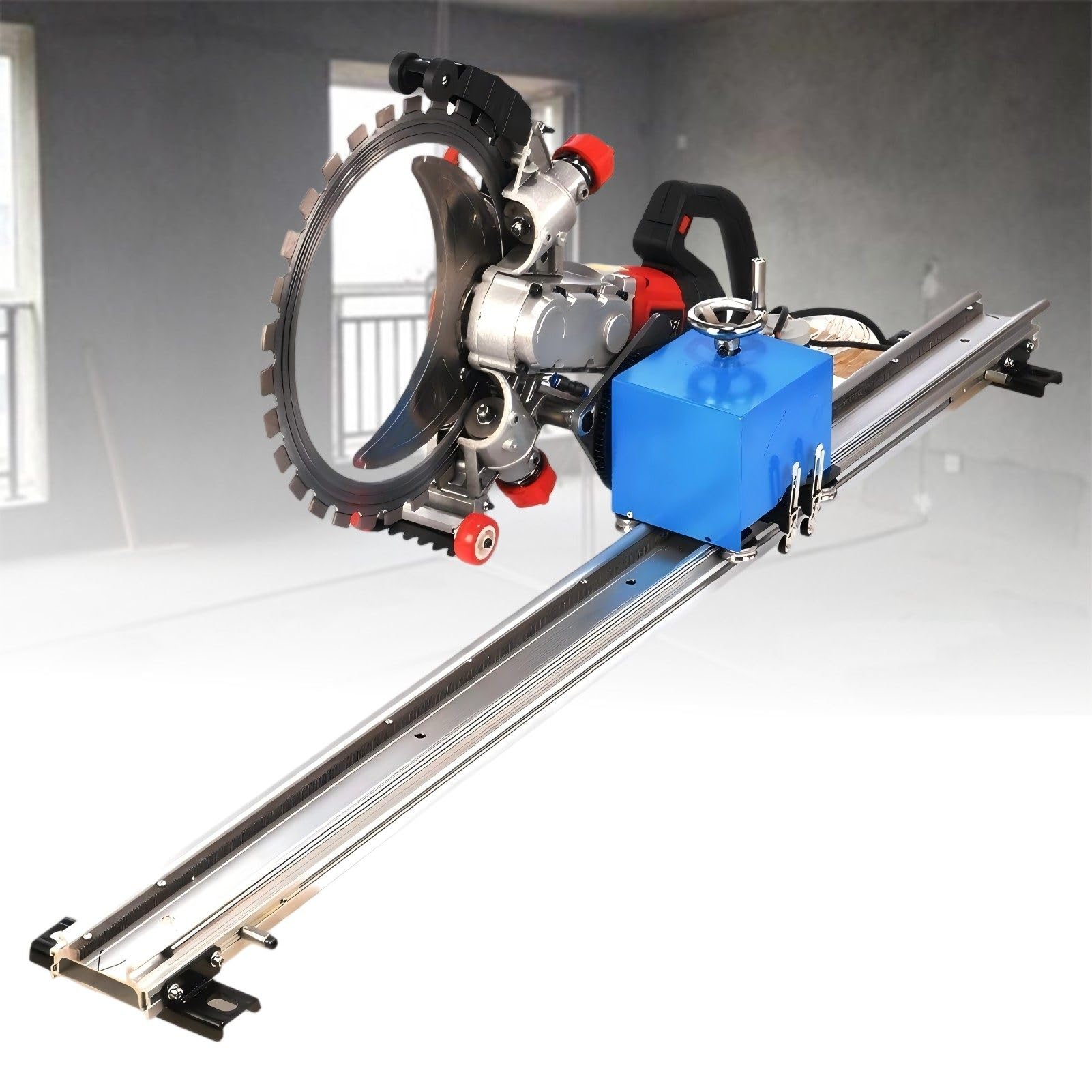 ExoticaBlend Concrete Saw Rail, Brushless Rail Cutter with Adjustable Length and Tilt, Ideal for Cutting Concrete, Steel Bars, Floors, and Walls 3m