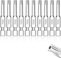 Vista 8 de Phillips #2 Juego de brocas (10 unidades de 2 pulgadas), vástago hexagonal de 1/4 de pulgada S2 de acero magnético PH2 puntas de potencia