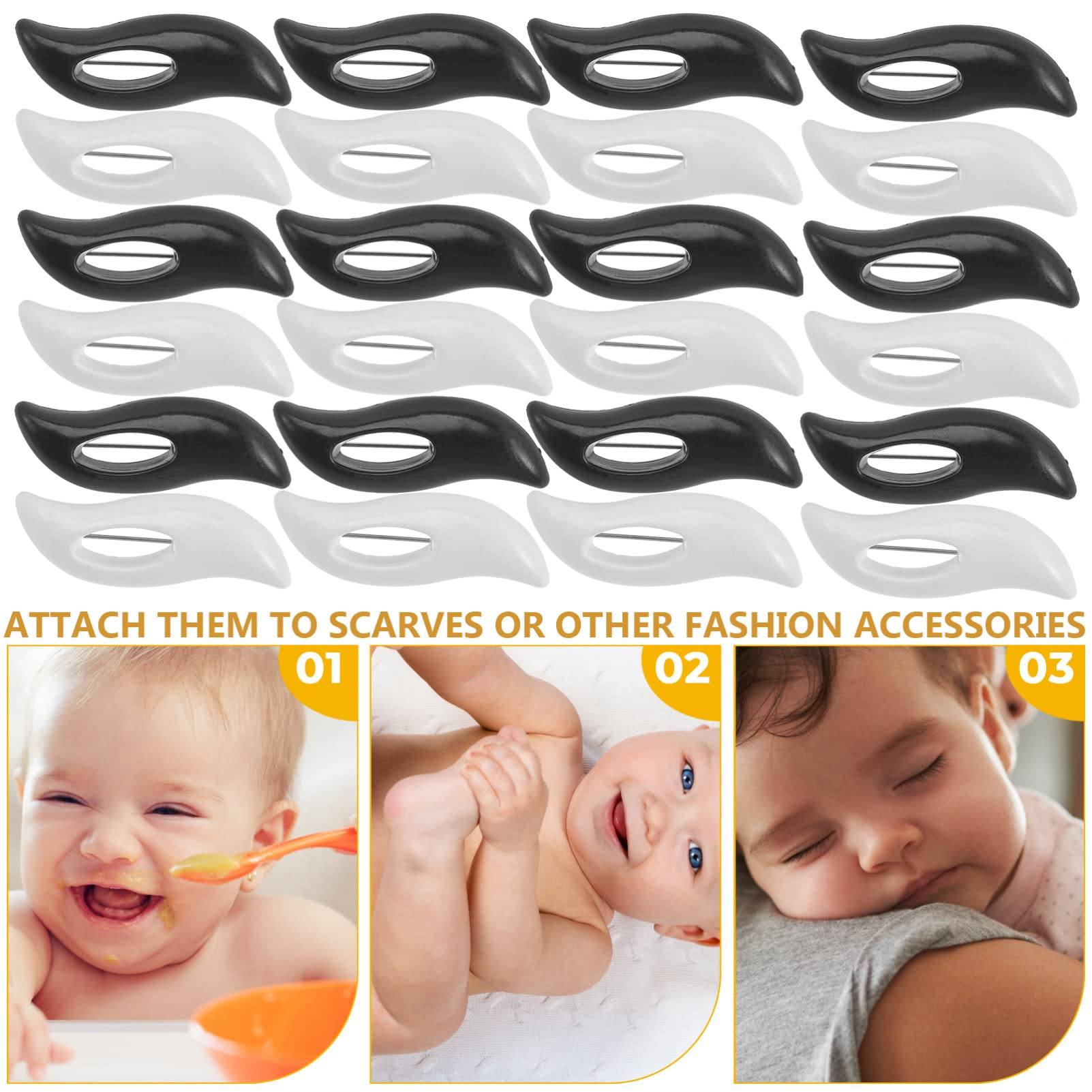 NUOBESTY 4 Sätze Windelbrosche Für Kleinkinder Auslauf Schutz Stifte Schlösser Sicherheitsnadeln Trachtenbrosche Sicherheitsnadel Für Den Haushalt -windelnadel Metall 30 Stück * 4