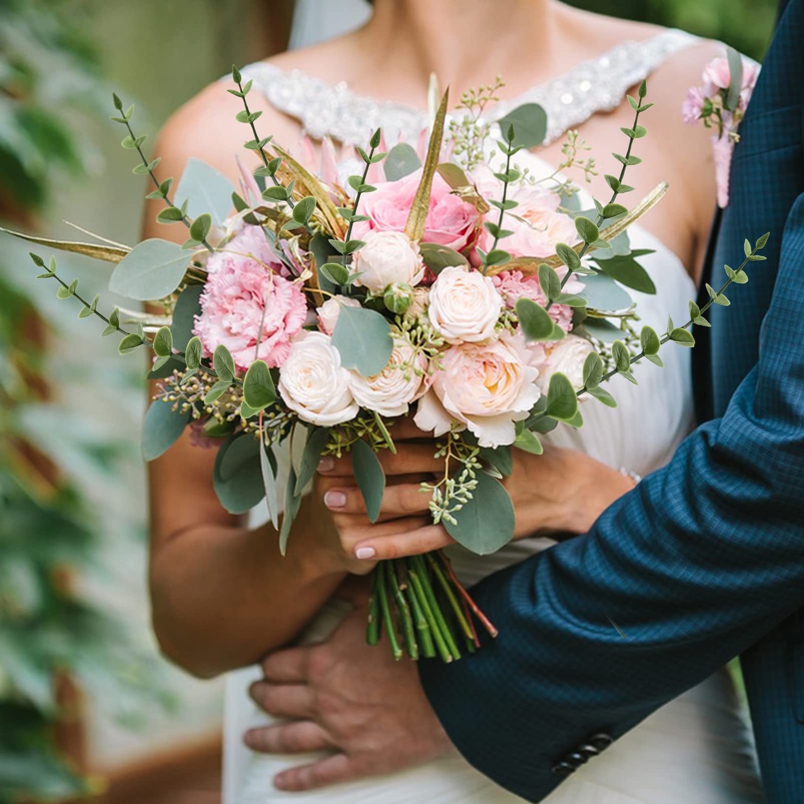 30 Rami Eucalipto Artificiale - Foglie Finte Per Decorazione Casa, Matrimoni, Centrotavola