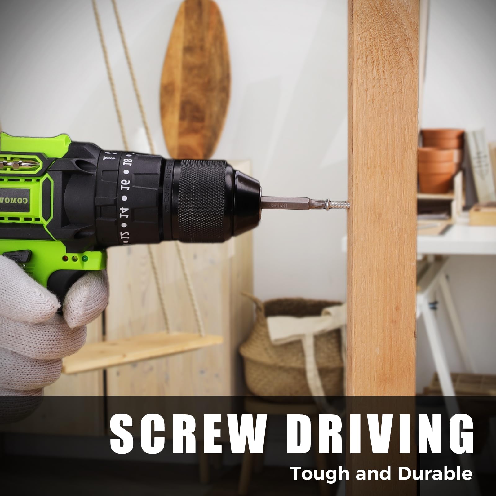 COMOWARE Drill Bit Set, 246 Pcs for Cordless Drill, Drill Driver Bit Set for Wood, Metal, Masonry, Cement and Screwdriver Bits Set Combo Kit