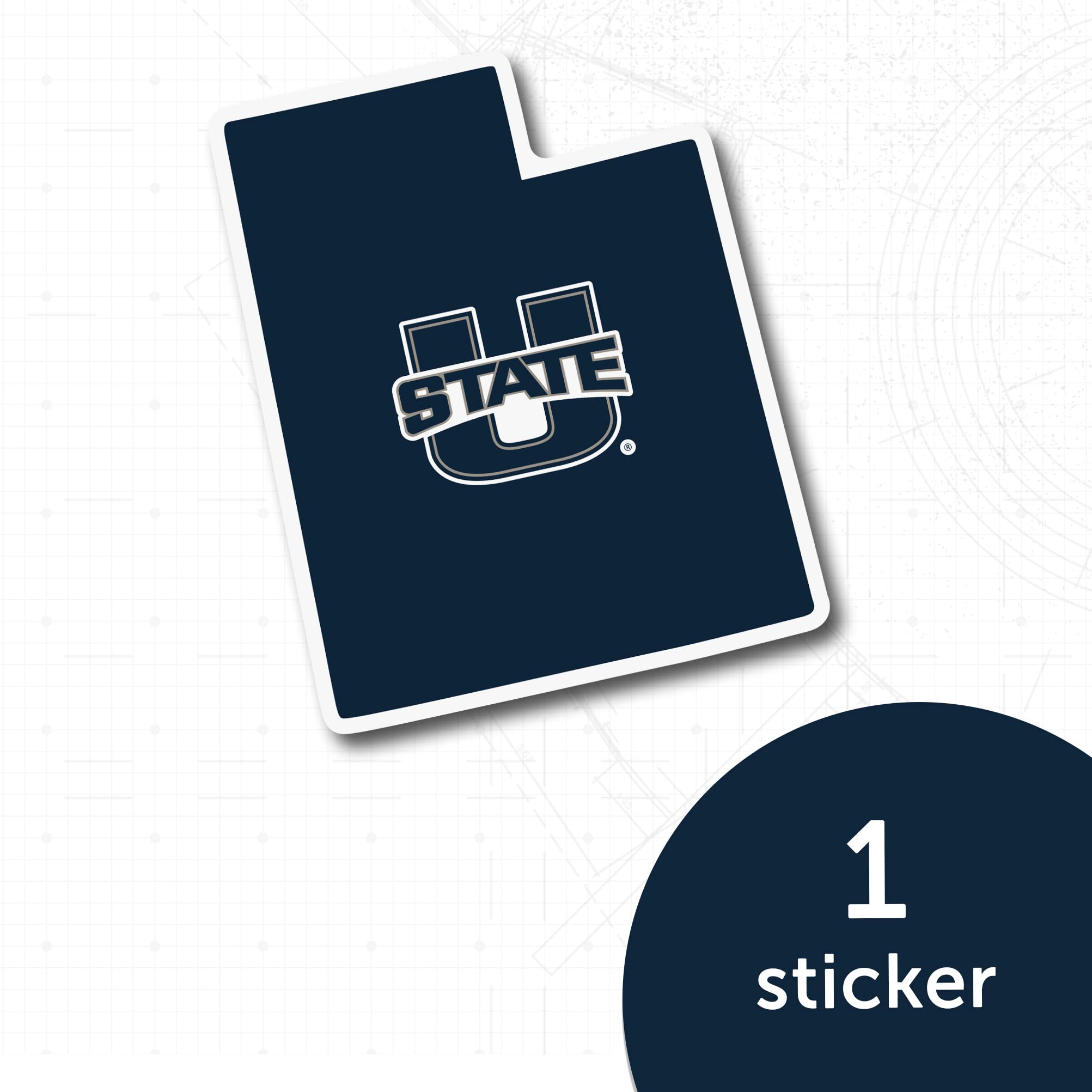 Utah State University Aggies NCAA Sticker Sheet - 8.5x11 Inches, Officially Licensed Vinyl Decals