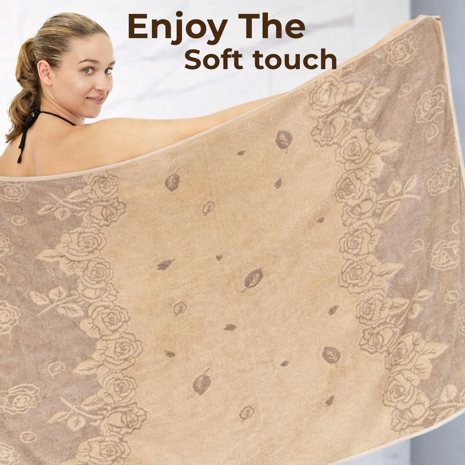MAXOSHINE Extra Large Bath Towels - Super Soft & Quick Dry -8
