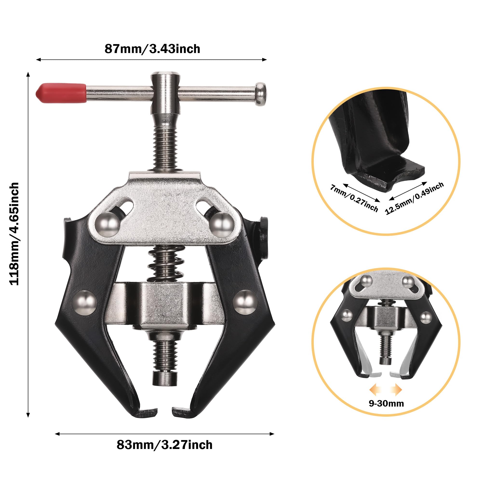 Zocipro Ściągacz do ramion wycieraczki, 9–30 mm narzędzie do ściągania ramion wycieraczki, narzędzie do ściągania wycieraczki do samochodu, narzędzie do ściągania ramiona wycieraczki