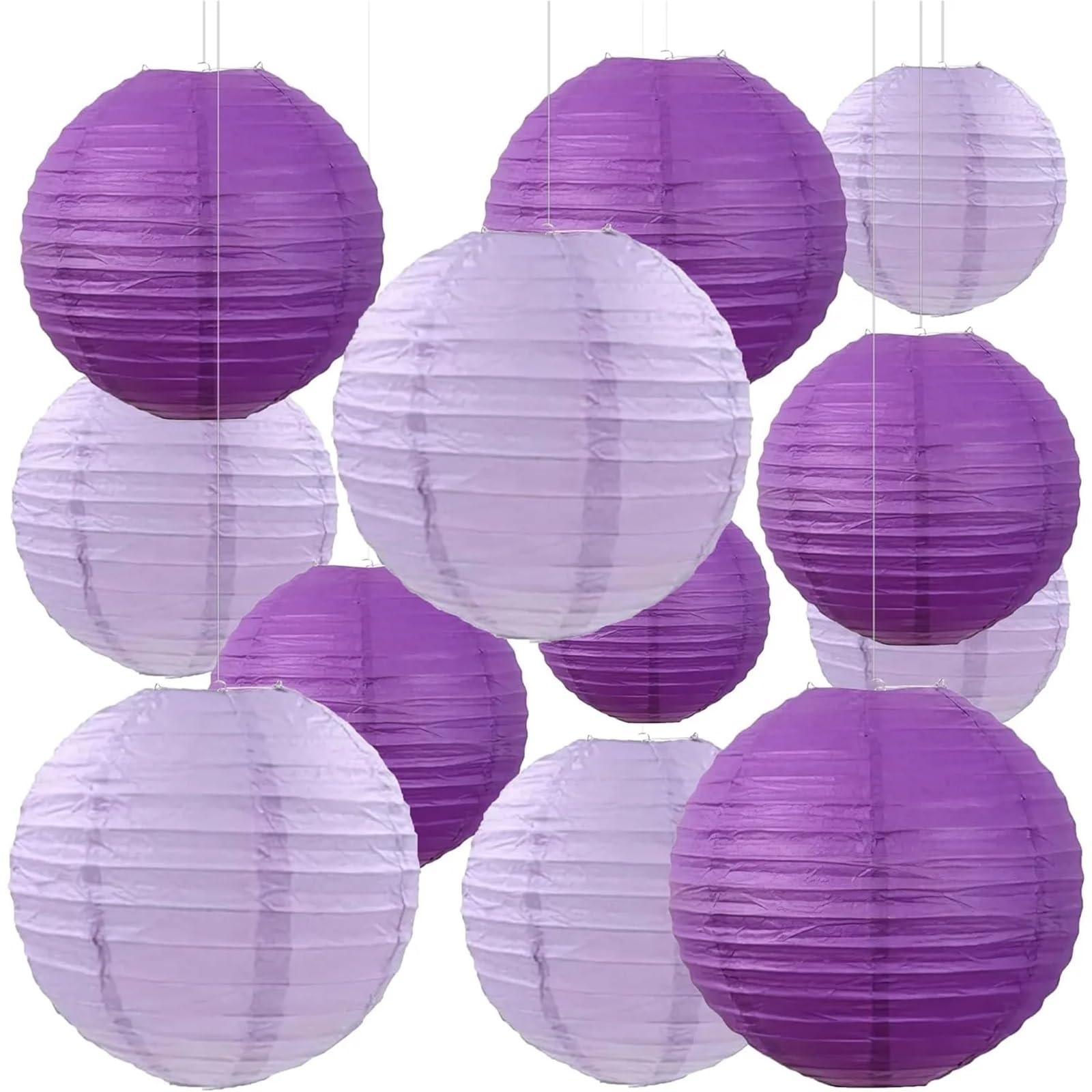 Pompones Decoracion 20 piezas linternas de papel redondas