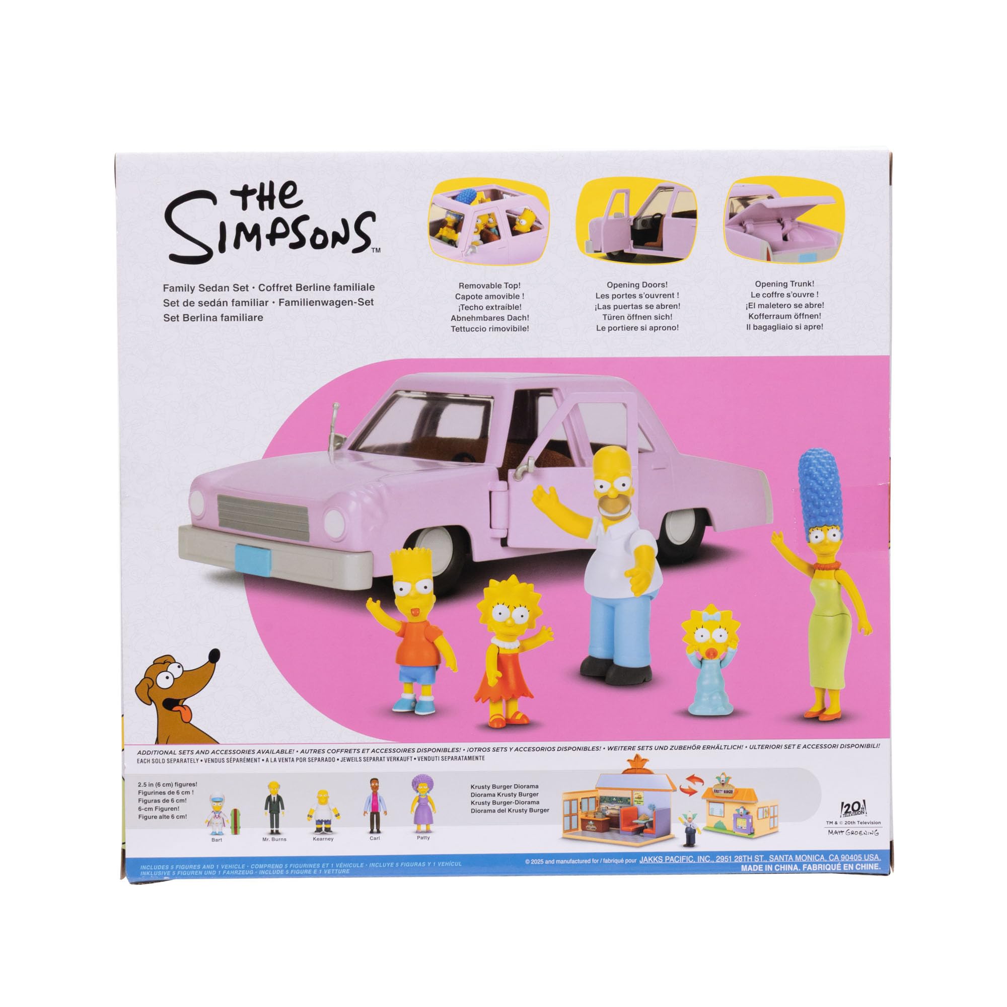 The Simpsons Famiglia figure con veicolo berlina Playset