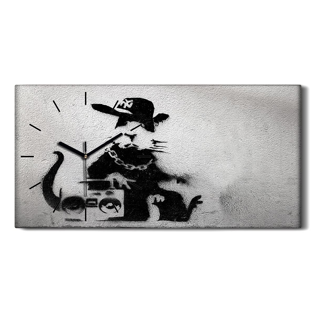 Horloge sur toile moderne pour déco de salon ou chambre calme