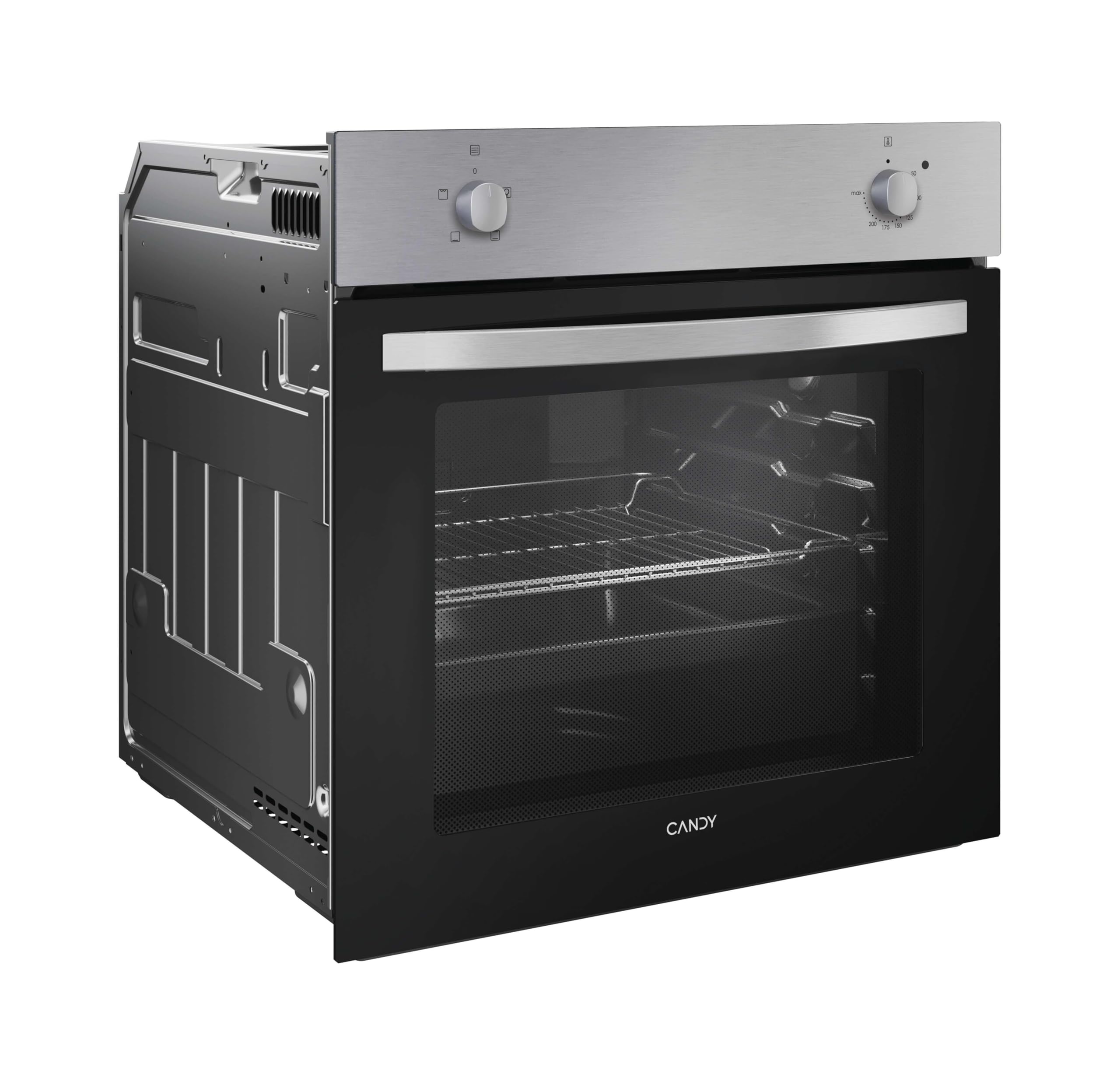Candy Forno Elettrico da Incasso 70 Litri, Statico, Pulizia Aquactiva a Vapore, Classe Energetica A, Acciaio Inox, 59,5 x 56,8 x 59,5 cm (L x P x A), FIDC X100IT