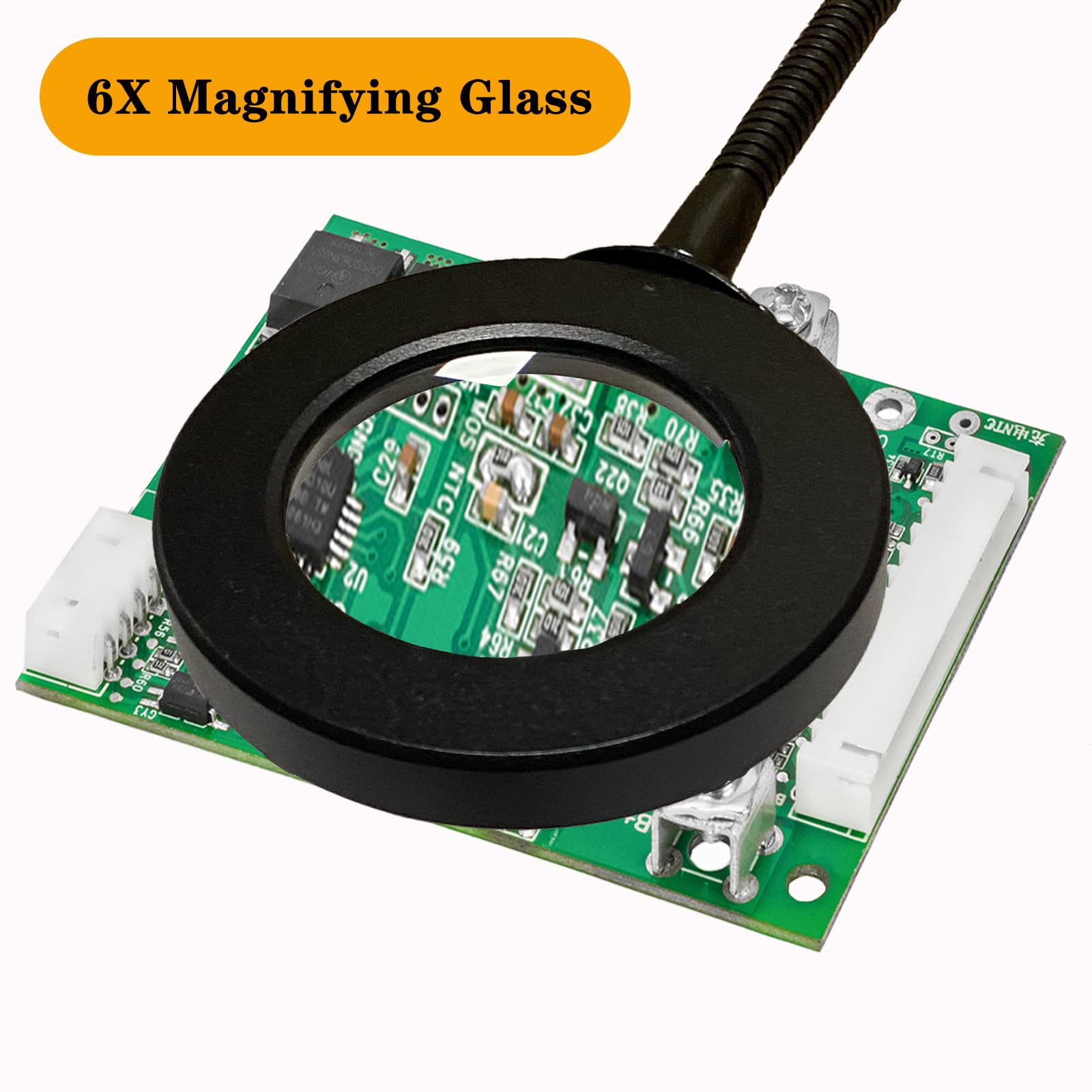 Stazione di saldatura magnetica che aiuta le mani con lente d'ingrandimento con luce terza mano con supporto in ferro Kit di strumenti di saldatura Supporto PCB Piastra di base resistente