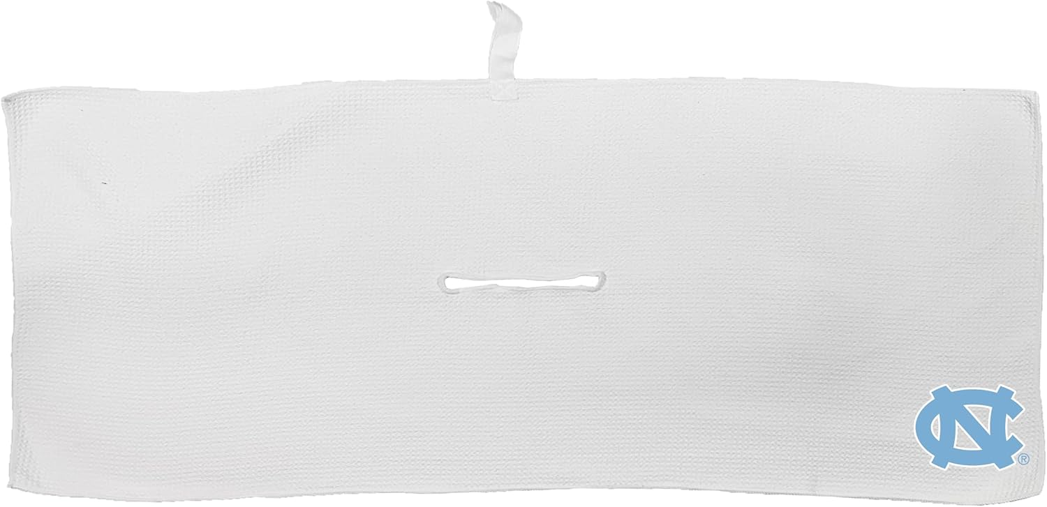 Team Golf NCAA NCAA Microfiber Towel - 16" X 40" (White) with Carabiner Clip, Premium Microfiber with Deep Waffle Pockets- Superior Water Absorption and Quick Dry Golf Cleaning Towel