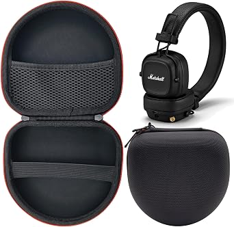 Major Case, Hard Carrying Storage Bag Compatible with Marshall Major 5/4/3/2 Headphone Black