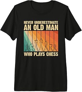 Cool Chess Player Costume for Grandpa Men Chess Lover Chess Premium Tri-Blend T-Shirt