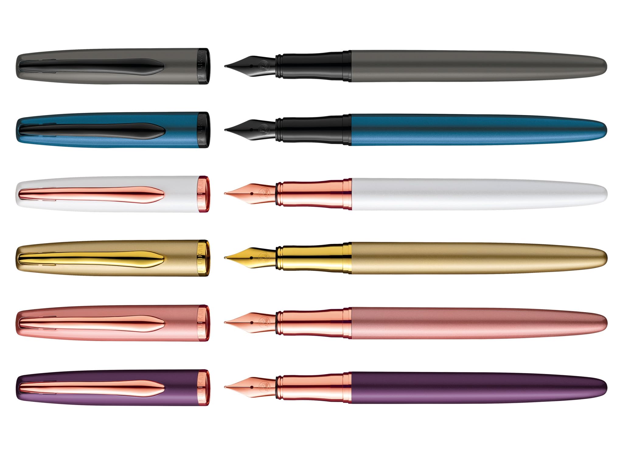 Pelikan Jazz® Noble Elegance K/P36 - Juego de bolígrafo y pluma estilográfica con grabado de regalo, bolígrafos únicos con nombre, regalos personalizados (plata)