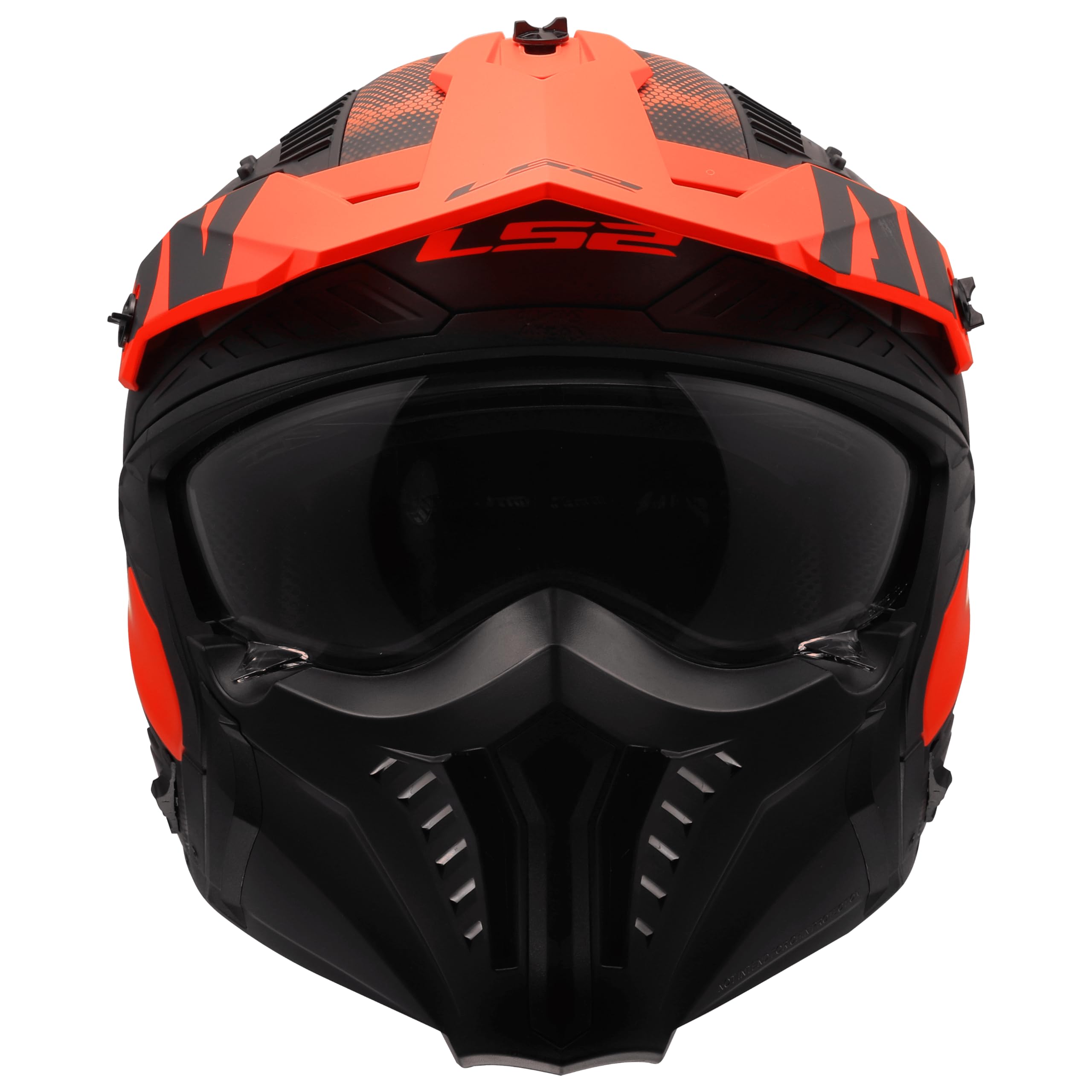 LS2, Casque Moto Modulable DRIFTER GAS Grey Orange, XXL