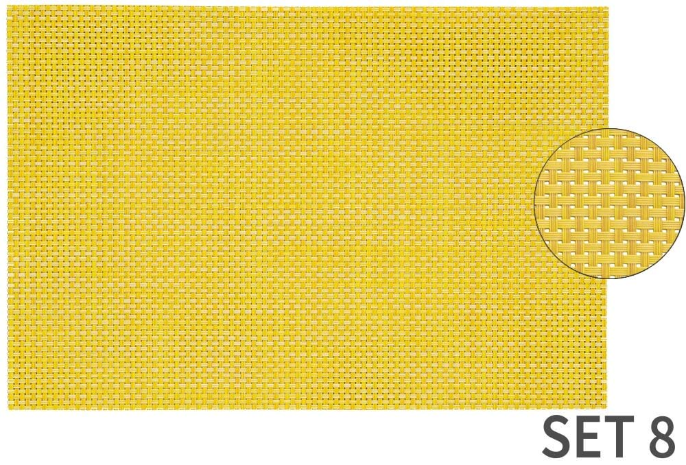 Set di 8 tovagliette moderne, in plastica intrecciata, 45 x 30 cm