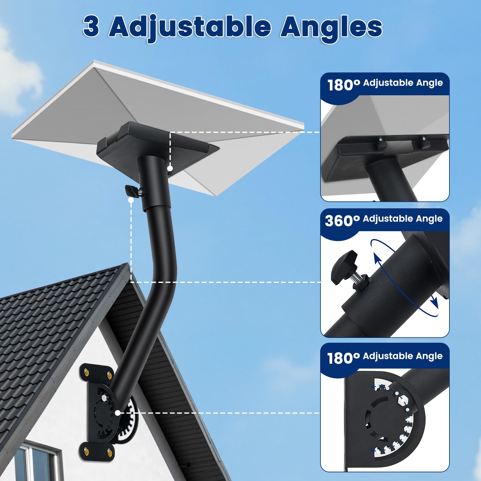 Starlink - Supporto da parete Gen 3, regolabile a 360°, V3 Starlink, piastra di montaggio Starlink V3, compatibile con l'antenna standard Starlink per Starlink Gen 3 Internet Kit satellite