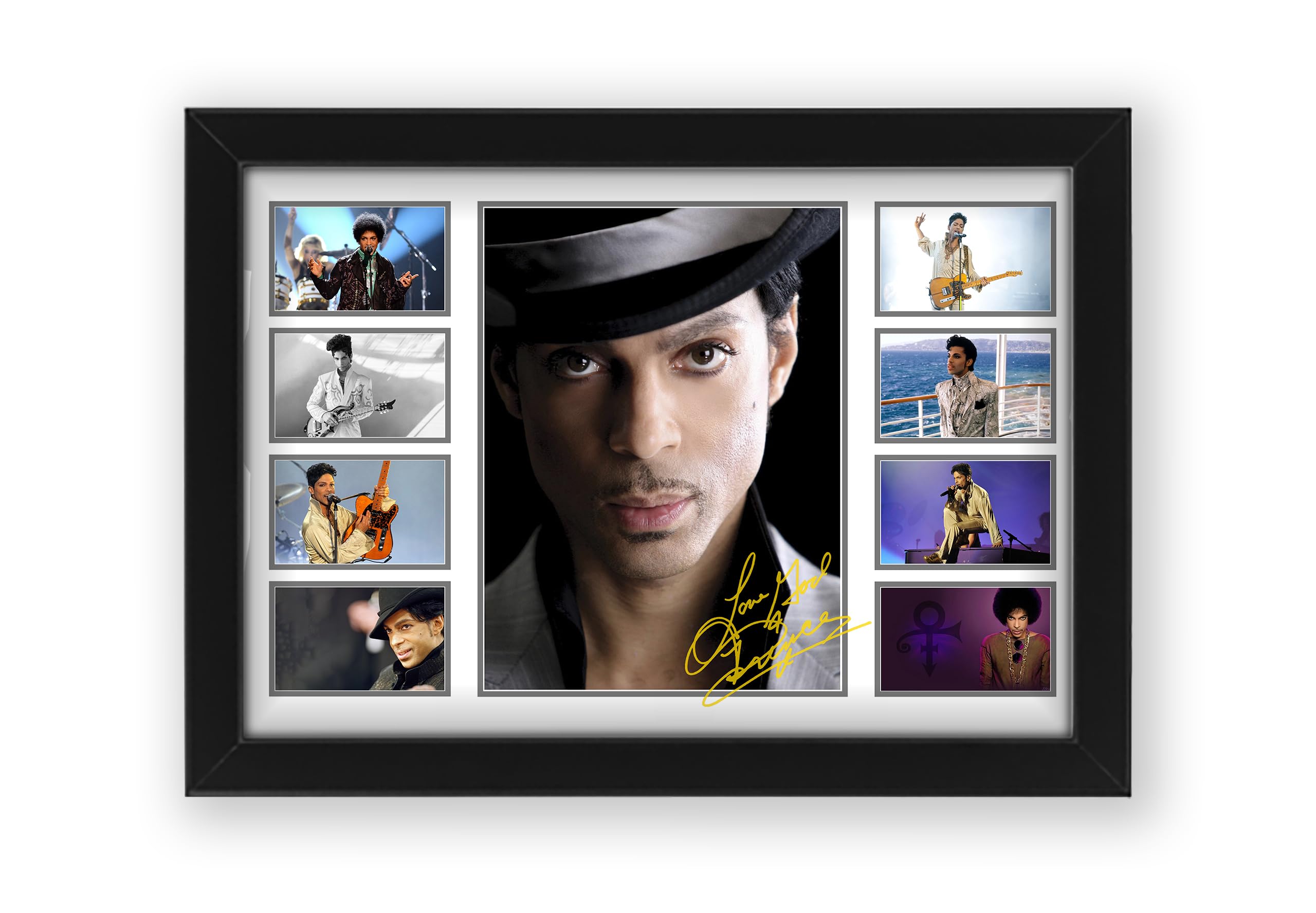 Prince Signed Poster Print - Limited Edition Autograph Fan Gift – Collectible Memorabilia Merchandise (Framed A3 (30x40cm))