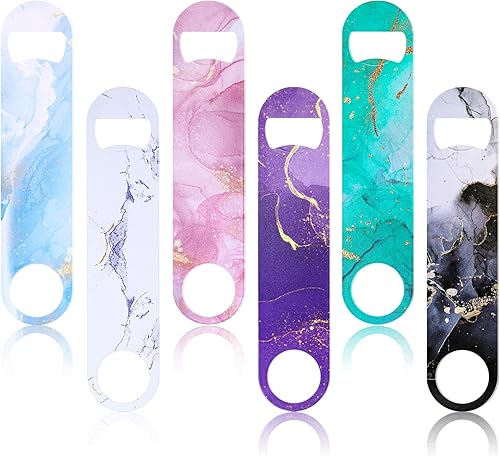 Miniatura 7 de 6 abrebotellas plano con clip para cinturón, mini abridor retráctil de botellas de cerveza de acero inoxidable para cocina, restaurante, fiesta,