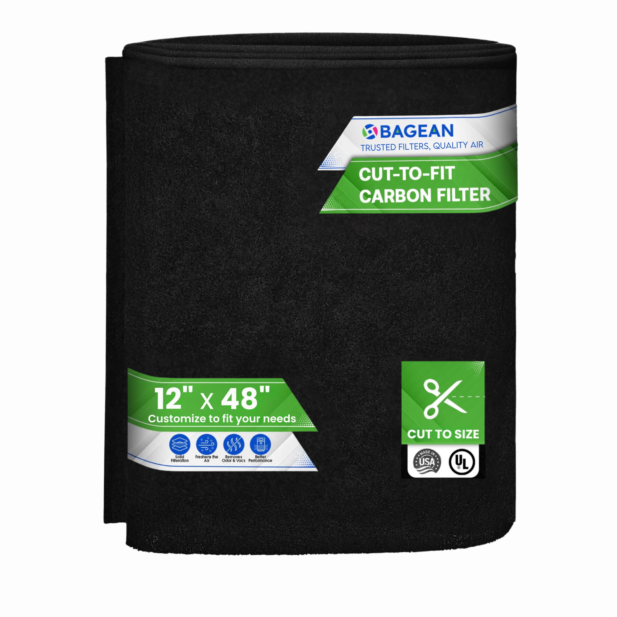 Amazon.com: Cut to Fit Activated Carbon Filter Sheet 12” x 48