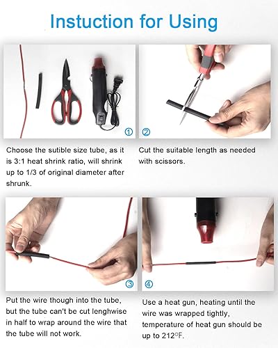 Miniatura 6 de MILAPEAK 36 tubos termocontraíbles adhesivos de doble pared 31, 6 tamaños grandes (diámetro) 1.5, 1.25, 1, 34, 12, 14 pulgadas, funda de cable con