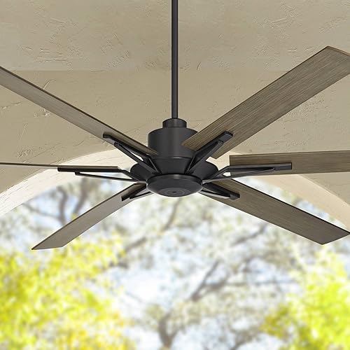 Expedition - Ventilador de techo rĂşstico para exteriores de granja de 60 pulgadas con control remoto, cuchillas de madera de roble desgastado negro Expedition - Ventilador de techo rĂşstico para exteriores de granja de 60 pulgadas con control remoto, cuchillas de madera de roble desgastado negro