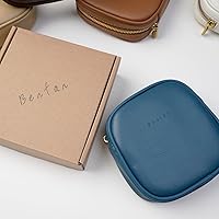 Vista 5 de Bolsa de cosméticos de cuero, Azul