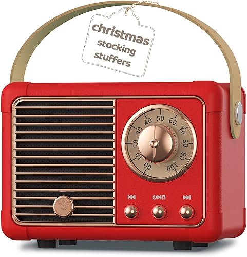 PRUNUS J-999 - Altavoz Bluetooth retro, regalos de elefante blanco para adultos, hombres y mujeres, relleno de calcetín de Navidad, regalo para