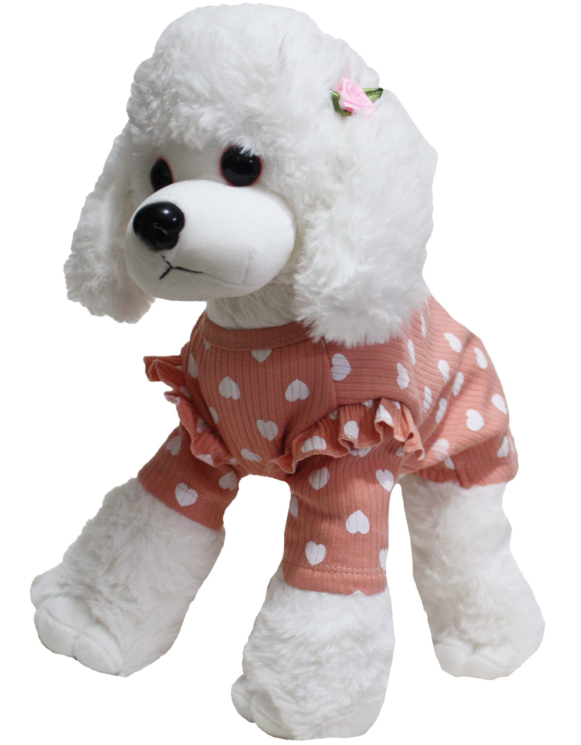 T-shirt en polaire pour chien XL protège du froid les animaux rose cœurs