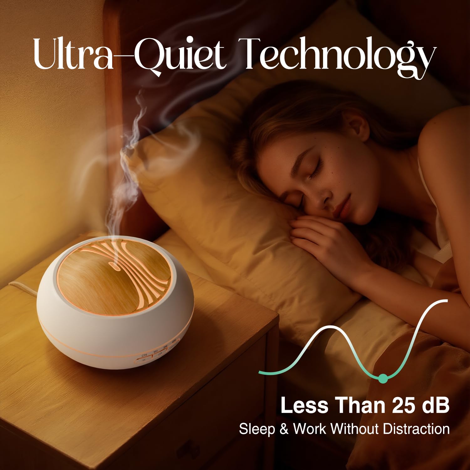 SALKING Diffuseur Huiles Essentielles 400ml, Diffuseur Parfum Maison 7 LED, Humidificateur d'air Chambre Ultrasonique sans BPA, Diffuseur d'Arômes pour la Maison et Le Bureau, Blanc