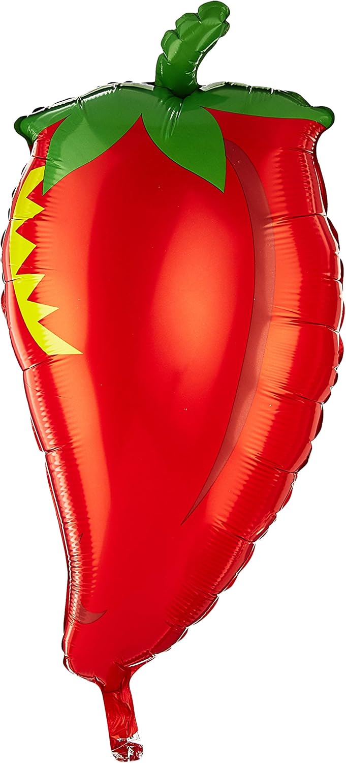 Betallic Chili Pepper Shape Foil Balloon, 32", Multicolor