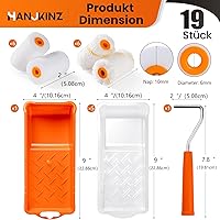 Vista 6 de Paint Roller, 2 Inch Small Paint Roller Kit with High-Density Foam Paint Roller, Microfiber Paint Rollers, Paint Tray, Paint Tray Liner, Roller