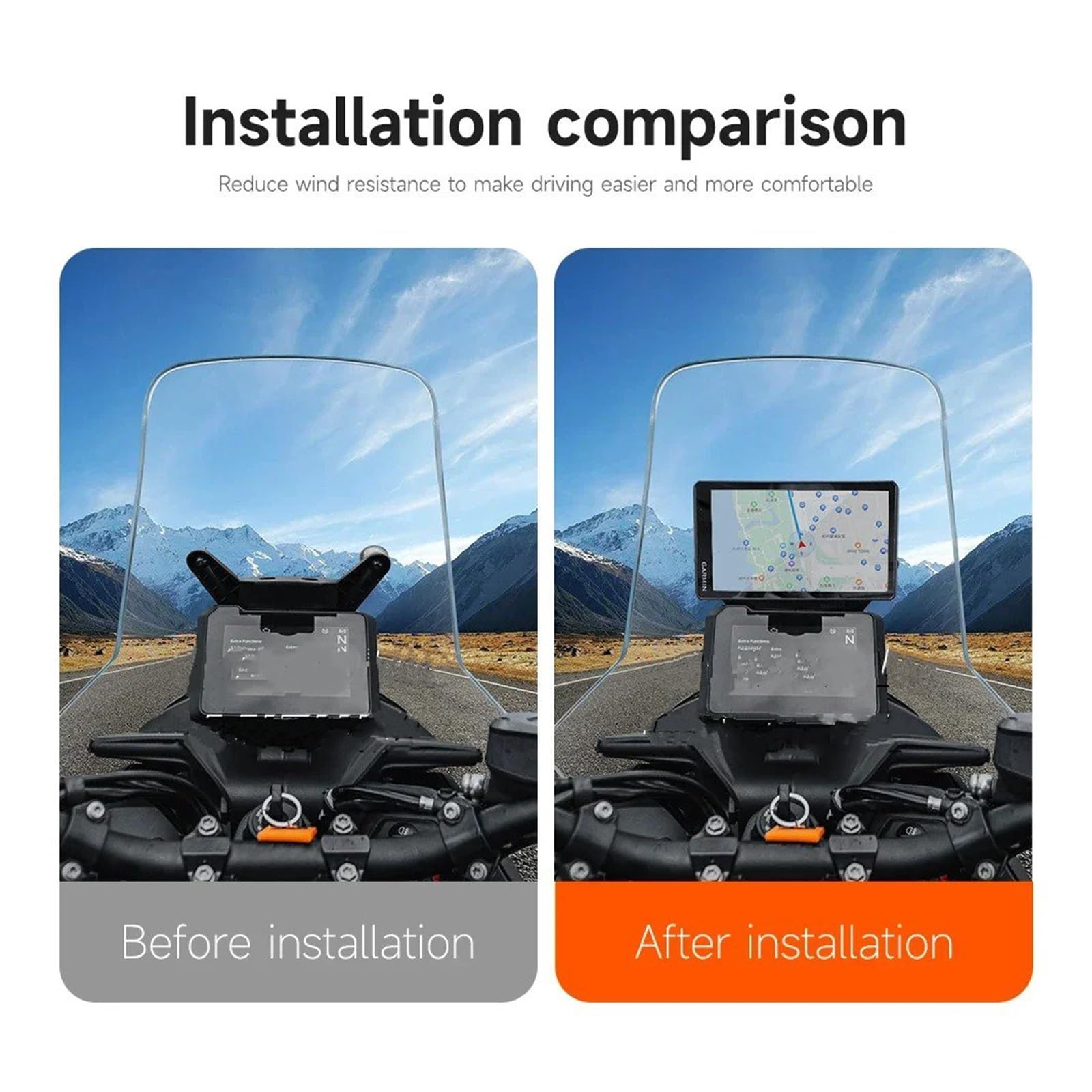 Support Moto GPS pour 790ADV pour 890ADV 790 890 pour ADV Enregistreur De Conduite Moto GPS Téléphone Navigation Support Support Barre Navigation