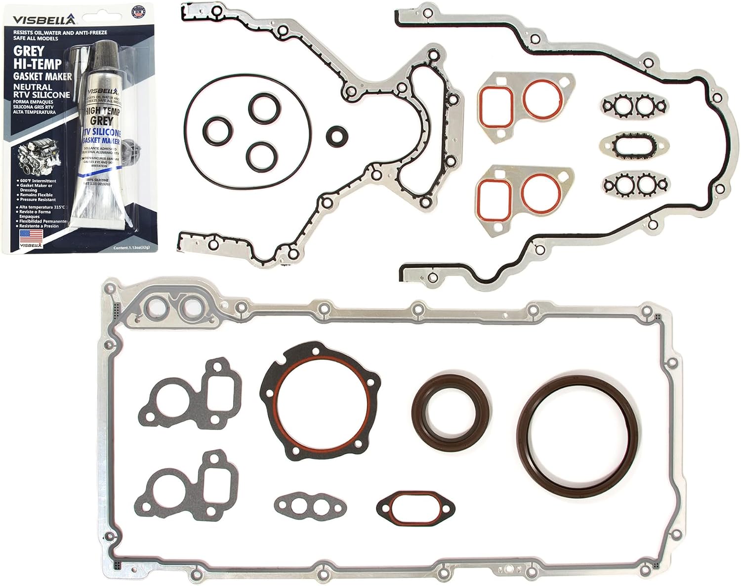 DG-0664399019 Lower Conversion Gasket Set Compatible With/Replacement For GEN III LS1 LS2 LS3 LS4 LS5 LS6 4.8L 5.3L 5.7L 6.0L