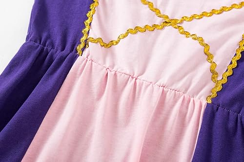 Miniatura 5 de Waruila Vestido de rapunzel para adultos, disfraz de princesa para mujer, vestido victoriano morado, disfraz de princesa Rapunzel para mujer,
