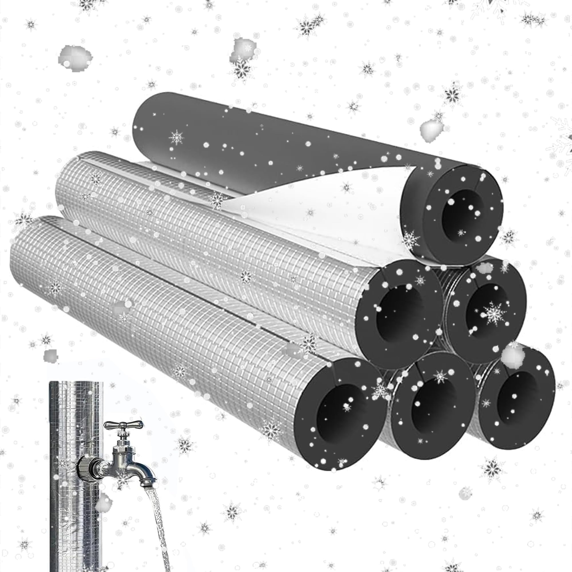 Aluminiumfolie-Isolationsrohr Rohrisolierung (ID) 159mm x (T) 30mm