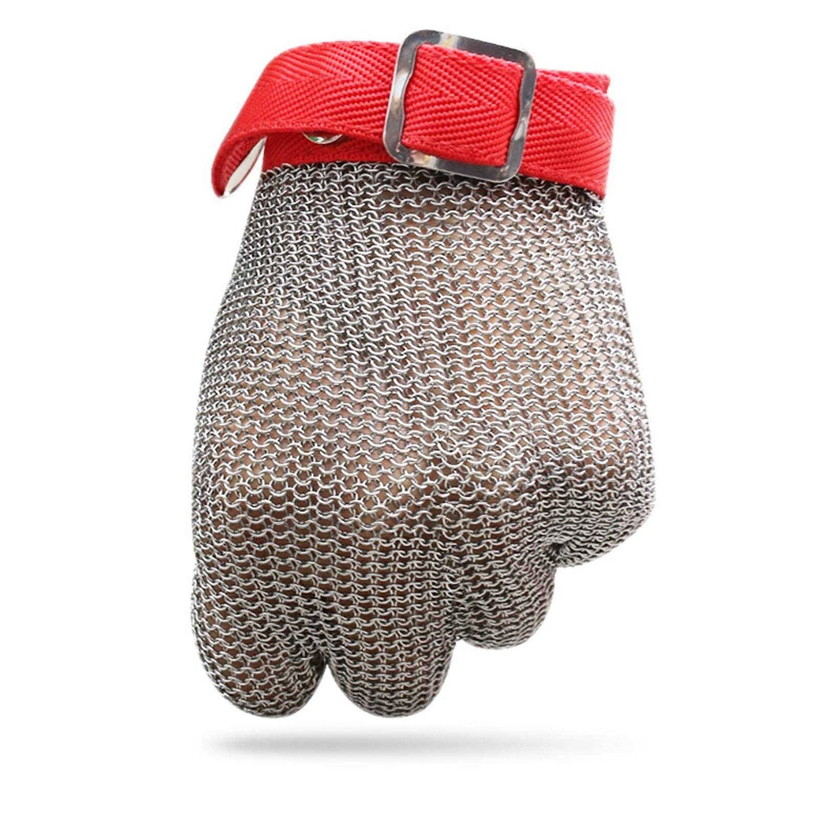 Guantes Resistentes a Cortes Guantes De Trabajo De Seguridad para Tallado, Correa De Pulsera Ajustable Guantes De Trabajo De Carnicería (Size : Medium)