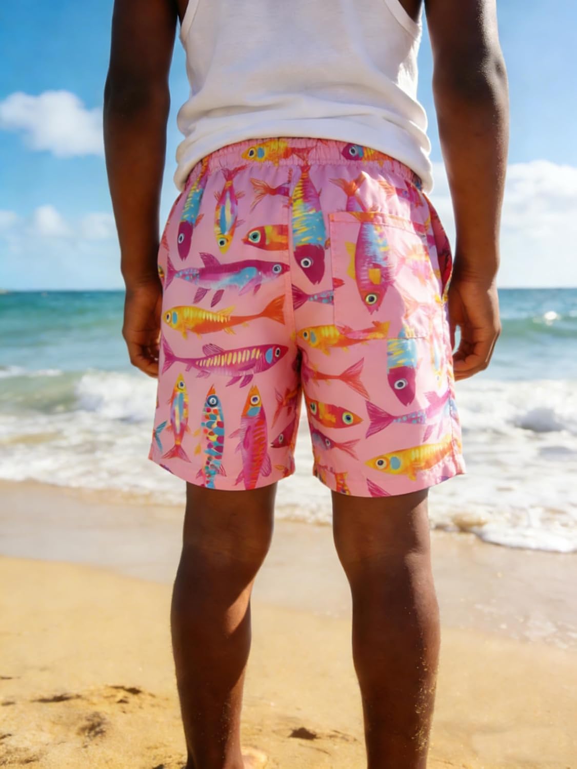 Boys Swim Trunks with Compression Liner Swim Shorts Quick Dry with Pockets 5-18 Years - Image 4