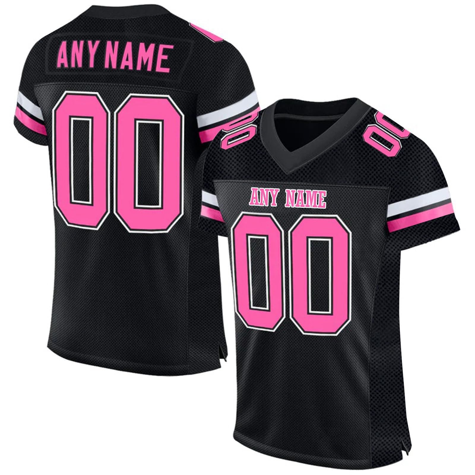 Mens American Football Jersey Personalized Sports T Shirt Quick Dry Breathable Short Sleeve Tee Shirt for Women Kids S-7XL