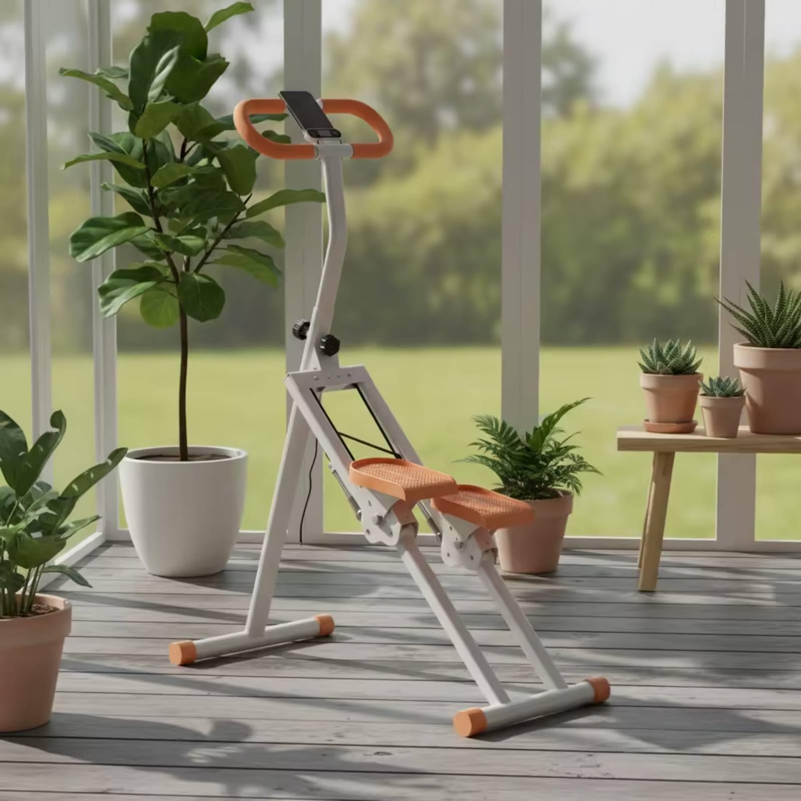 Stepper Verticale con Manubrio Stabile Stepper con Manubrio Robusto Saliscale per Sportivi in Casa, Principianti, Appartamento