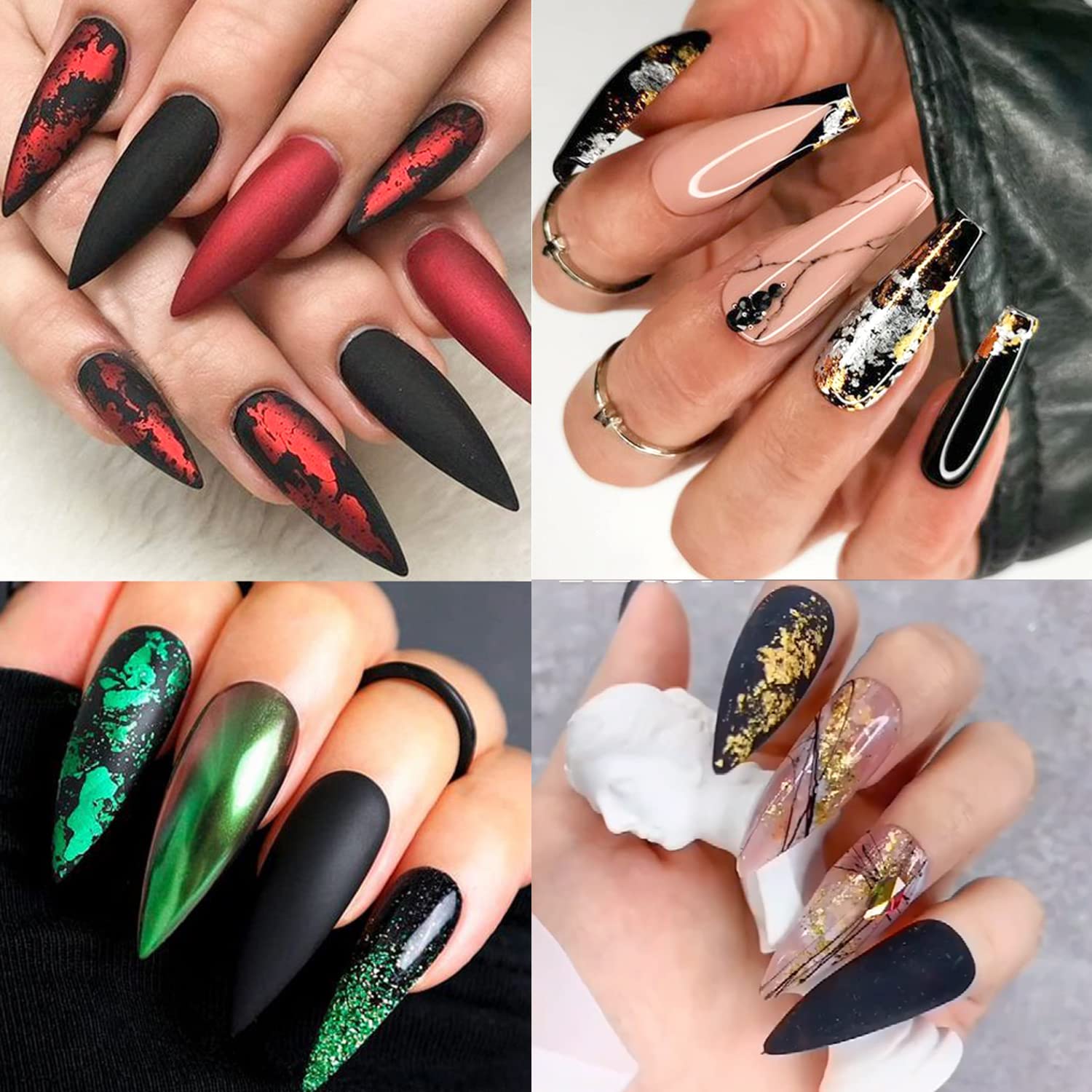 Amazon.com: Nail Art Glitter Foils, Holographic Laser Sparkly Nail