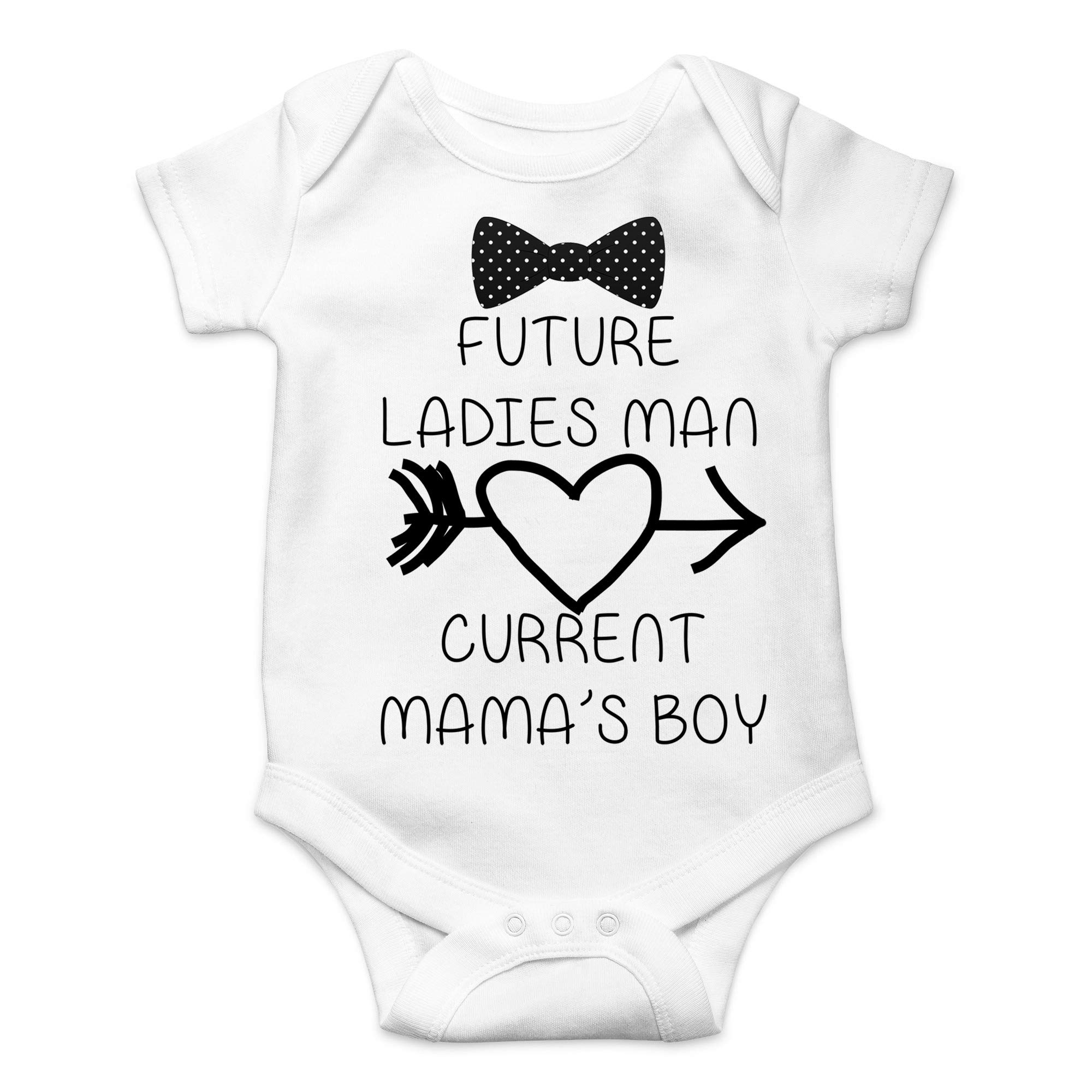 CBTwearFuture Ladies Man Current Mama's Boy Funny Romper Cute Novelty Infant One-piece Baby Bodysuit
