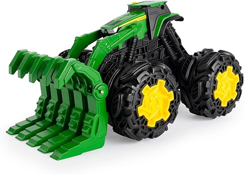 John Deere Monster Treads Rev Up Tractor Toy Tractor Toys - Neumáticos y sonidos estilo camión monstruo - 10 pulgadas - Edades 3 años en adelante