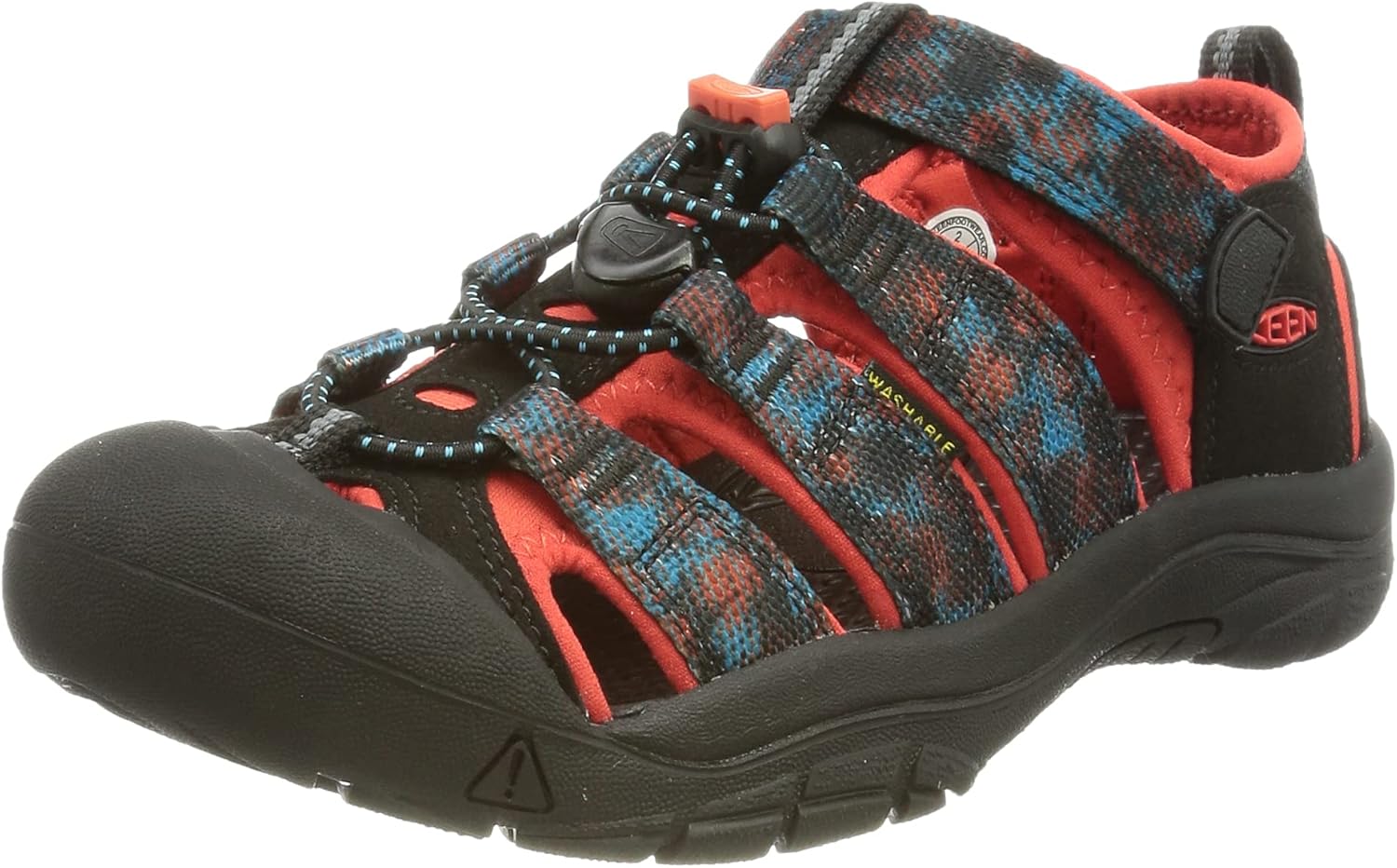  | KEEN Newport H2 Sandal, Black/Orange, 5 US Unisex Big Kid | Sandals